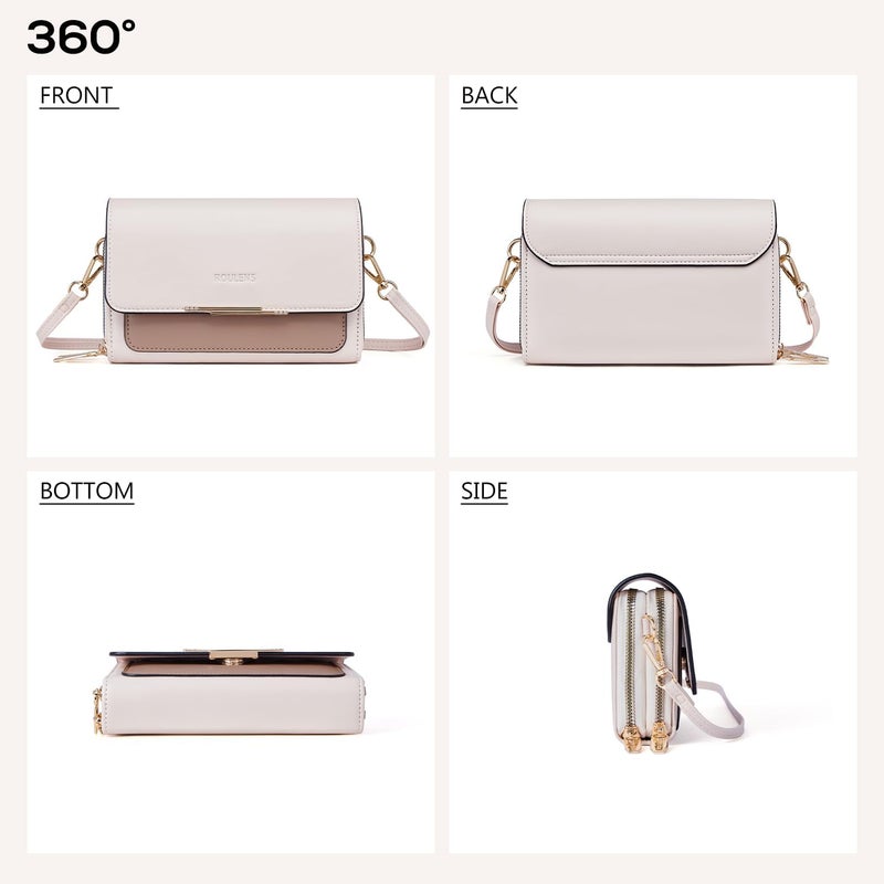 Roulens Small Crossbody Bag for Women,Cell Phone Purse Women's Shoulder Handbags Wallet Purse with Credit Card Slots - Image 4